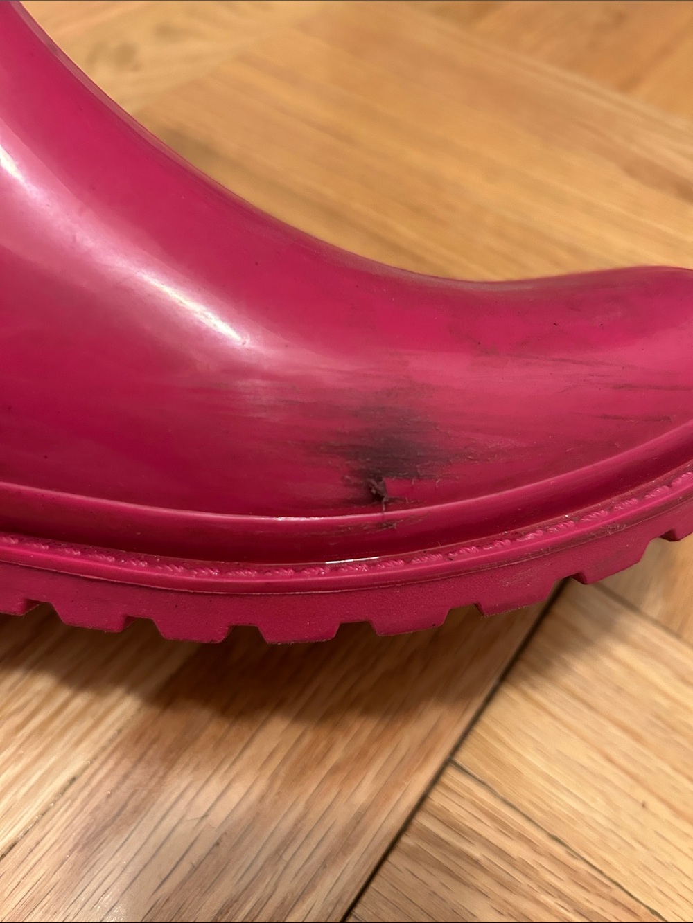 RED Valentino Hot Pink Lace-Up Rain Boots - Picture 16 of 16